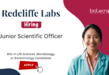 Junior Scientific Officer Job at Redcliffe Labs. Life Sciences, Microbiology or Biotechnology Candidates, Apply Now. Job in Chennai.