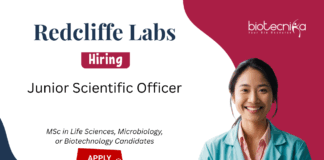 Junior Scientific Officer Job at Redcliffe Labs. Life Sciences, Microbiology or Biotechnology Candidates, Apply Now. Job in Chennai.