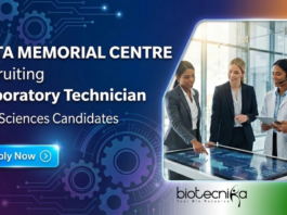 Quality Assurance Job at Tata Memorial Centre. Life Sciences Candidates, Apply Now For Laboratory Technician Role.