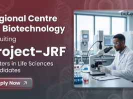 Life Sciences Job at Regional Centre for Biotechnology (RCB). Life Sciences Candidates Apply Now For Project-JRF Position.