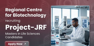 Life Sciences Job at Regional Centre for Biotechnology (RCB). Life Sciences Candidates Apply Now For Project-JRF Position.