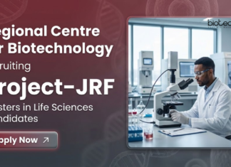 Life Sciences Job at Regional Centre for Biotechnology (RCB). Life Sciences Candidates Apply Now For Project-JRF Position.