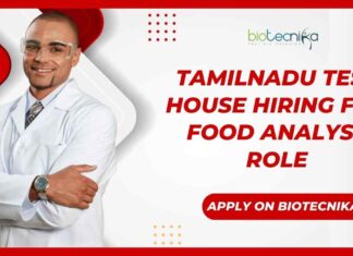 Food Analyst (FSSAI Certified) Jobs at TamilNadu Test House