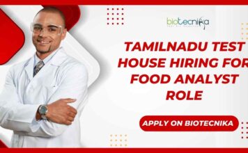 Food Analyst (FSSAI Certified) Jobs at TamilNadu Test House