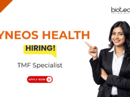 TMF Specialist Job at Syneos Health. High-priority quality control jobs in clinical documentation. Apply Now