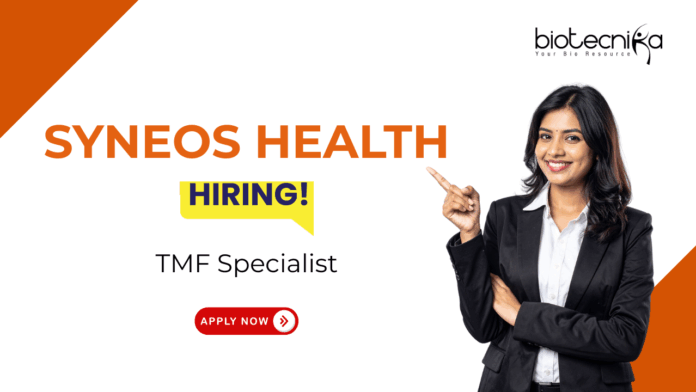 TMF Specialist Job at Syneos Health. High-priority quality control jobs in clinical documentation. Apply Now