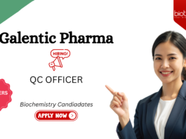 Quality Control Jobs at Galentic Pharma. Biochemistry Freshers, Apply Now for this QC Officer Job in Mumbai.