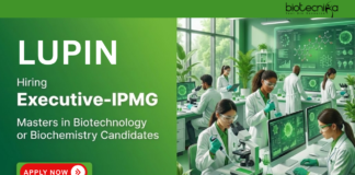 Biotechnology Jobs at Lupin. Biochemistry & Biotechnology Candidates, Apply Now For Executive - IPMG Role. Job in Pune.