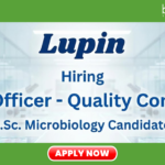 Quality Control Job at Lupin. Masters in Microbiology Candidates, Apply Now For Sr. Officer - Quality Control Role in Tarapur.