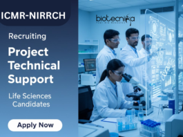 Life Sciences Jobs at NIRRCH.. Life Sciences Candidates, Apply Now For Project Technical Support Position.