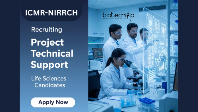 Life Sciences Jobs at NIRRCH.. Life Sciences Candidates, Apply Now For Project Technical Support Position.