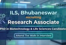 Research Associate Job at ILS, Bhubaneswar. Ph.D. in Biotechnology, Life Sciences Candidates, Attend The Walk-in Interview.