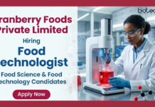 Food Technologist Job at Cranberry Foods Private Limited, in Vasai. Food Sciences & Food Technology Candidates, Apply Now