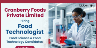 Food Technologist Job at Cranberry Foods Private Limited, in Vasai. Food Sciences & Food Technology Candidates, Apply Now