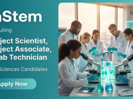 Research Jobs at inStem. Life Sciences, Biotechnology, & Bioinformatics Candidates, Apply Now. Opportunity in Bangalore.