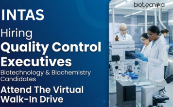 Quality Control Jobs at Intas Pharmaceuticals. Biotechnology & Biochemistry Candidates, Attend The Virtual Walk-In Drive.