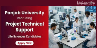 Life Sciences Job at Panjab University. Biophysics, Biochemistry, Microbiology, Biotechnology Candidates, Apply Now.