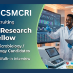 Junior Research Fellow vacancy at CSIR-CSMCRI, Bhavnagar. M.Sc. Microbiology/ Biotech Candidates, Attend the Walk-in Interview.