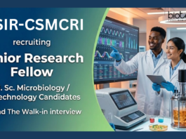 Junior Research Fellow vacancy at CSIR-CSMCRI, Bhavnagar. M.Sc. Microbiology/ Biotech Candidates, Attend the Walk-in Interview.