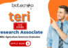Research Associate Jobs at TERI | Agricultural & Life Sciences Jobs TERI Research Associate – research associate jobs in sustainable agriculture, agriculture jobs, TERI career