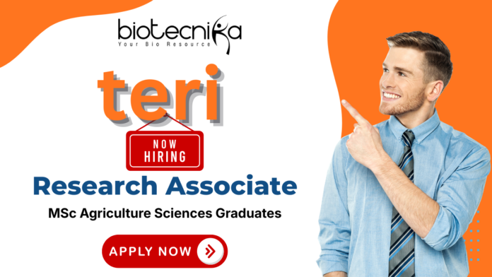 TERI Research Associate – research associate jobs in sustainable agriculture, agriculture jobs, TERI career