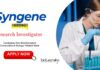 Bioinformatics Jobs: Syngene is Hiring a Research Investigator | MSc/ MTech/ ME/ PhD Candidates Apply Now | Life Science Jobs | Syngene Career
