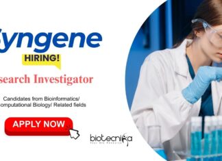 Bioinformatics Jobs at Syngene – Life Science Candidates Apply Now Bioinformatics Jobs: Syngene is Hiring a Research Investigator | MSc/ MTech/ ME/ PhD Candidates Apply Now | Life Science Jobs | Syngene Career