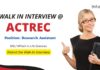 ACTREC Recruitment: Attend the Walk-In Interview for Life Science Jobs ACTREC Recruitment for Research Assistant Position - Life Science Candidates Attend the Walk In Interview for Research Jobs