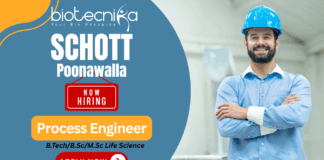 Process Engineer life sciences job at SCHOTT Poonawalla for production jobs