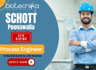 Process Engineer life sciences job at SCHOTT Poonawalla for production jobs