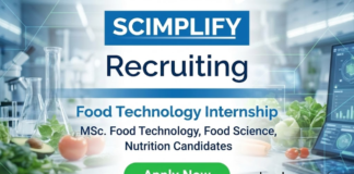 Food & Nutrition Intern – Food Technology Internship at Scimplify Food technology internship for life science students – Food & Nutrition Intern role