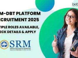 SRM-DBT Platform Recruitment 2025