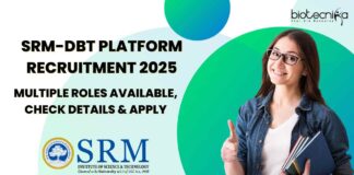 SRM-DBT Platform Recruitment 2025