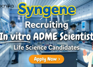 Life Science Jobs at Syngene for In Vitro ADME Scientist | Apply Now Life science jobs at Syngene Bangalore for ADME Scientist in biological science jobs