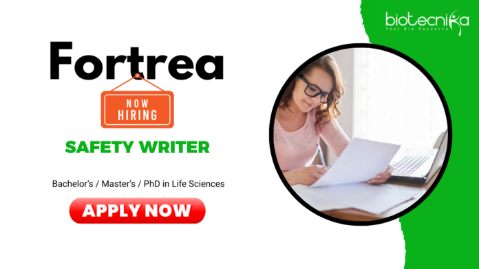 Safety Writer Jobs in Life Sciences | Fortrea Hiring a Safety Writer in Mumbai, Maharashtra | UG/ PG / PhD in Life Sciences Apply Now for Fortrea Career