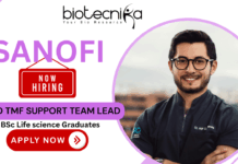 R&D TMF Support Team Lead job at Sanofi Hyderabad – Life science jobs and Sanofi careers