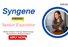 Executive Jobs at Syngene | Life Sciences Executive Jobs in Syngene is Hiring in Bangalore, India | Life Science Candidates Can Apply Now for Syngene Career