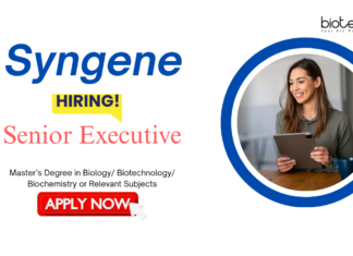 Executive Jobs in Syngene is Hiring in Bangalore, India | Life Science Candidates Can Apply Now for Syngene Career