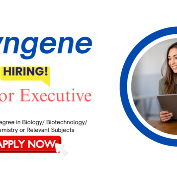 Executive Jobs at Syngene | Life Sciences Executive Jobs in Syngene is Hiring in Bangalore, India | Life Science Candidates Can Apply Now for Syngene Career