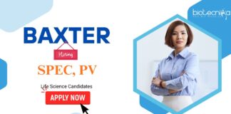 PV Jobs: Baxter is Hiring Spec, PV | Life Science Candidates Apply Now for Baxter Career | Life Science Jobs | Pharmacovigilance Jobs