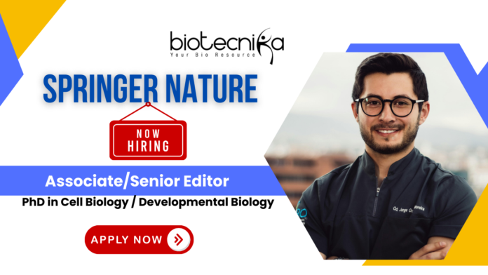 Springer Nature Associate/Senior Editor at Nature Communications – scientific editor jobs, Springer Nature jobs, life science jobs