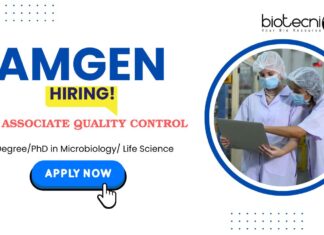 Quality Control Jobs in Amgen – Apply Now Quality Control Jobs: Amgen is Hiring Sr Associate | Apply Now for Amgen Career | PhD Microbiology Jobs | Biotech Jobs