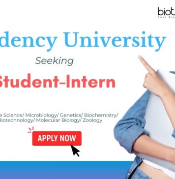 Life Science Internship: Presidency University Seeking Student Intern | MSc Life Science Candidates Apply Now | Life Science Jobs