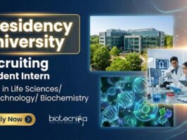 Life Science Internship At Presidency University – Apply Online Apply for a Life Science Internship at Presidency University under DST SERB project. Ideal for Students planning for Career in Life Science.
