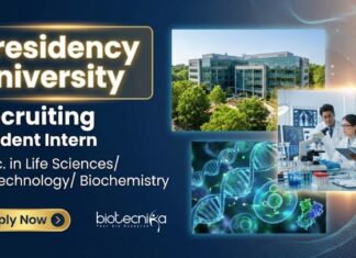 Life Science Internship At Presidency University – Apply Online Apply for a Life Science Internship at Presidency University under DST SERB project. Ideal for Students planning for Career in Life Science.