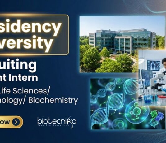 Life Science Internship At Presidency University – Apply Online Apply for a Life Science Internship at Presidency University under DST SERB project. Ideal for Students planning for Career in Life Science.