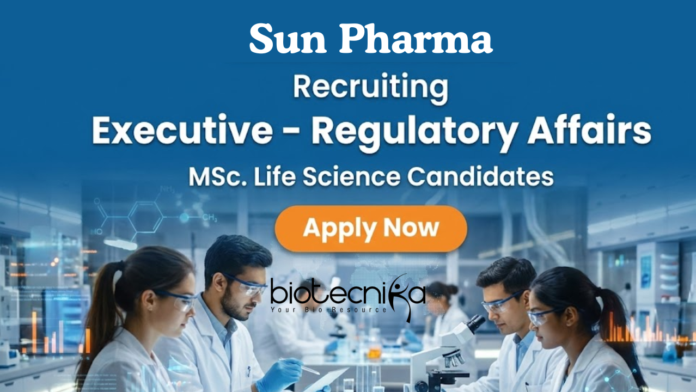 Sun Pharma Regulatory affairs jobs at Sun Pharma for life science professionals in Baroda