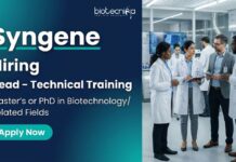 Biotech Jobs at Syngene – Apply Now Explore Biotech Jobs at Syngene in Bengaluru. Senior Life Science Jobs focused on Technical Training, Leadership, and Biopharma excellence.