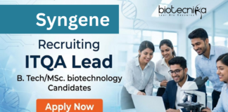 Syngene Hiring for ITQA Lead Role | Life Sciences Jobs | Apply Now Life science jobs at Syngene for ITQA Lead professionals in Bangalore