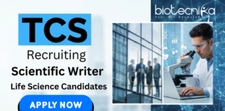 Scientific writer job at TCS for life science jobs and careers
